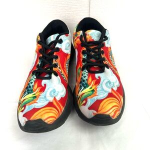 Asian Inspired Colorful Dragon and Wind Sneakers‎ Y2K inspired